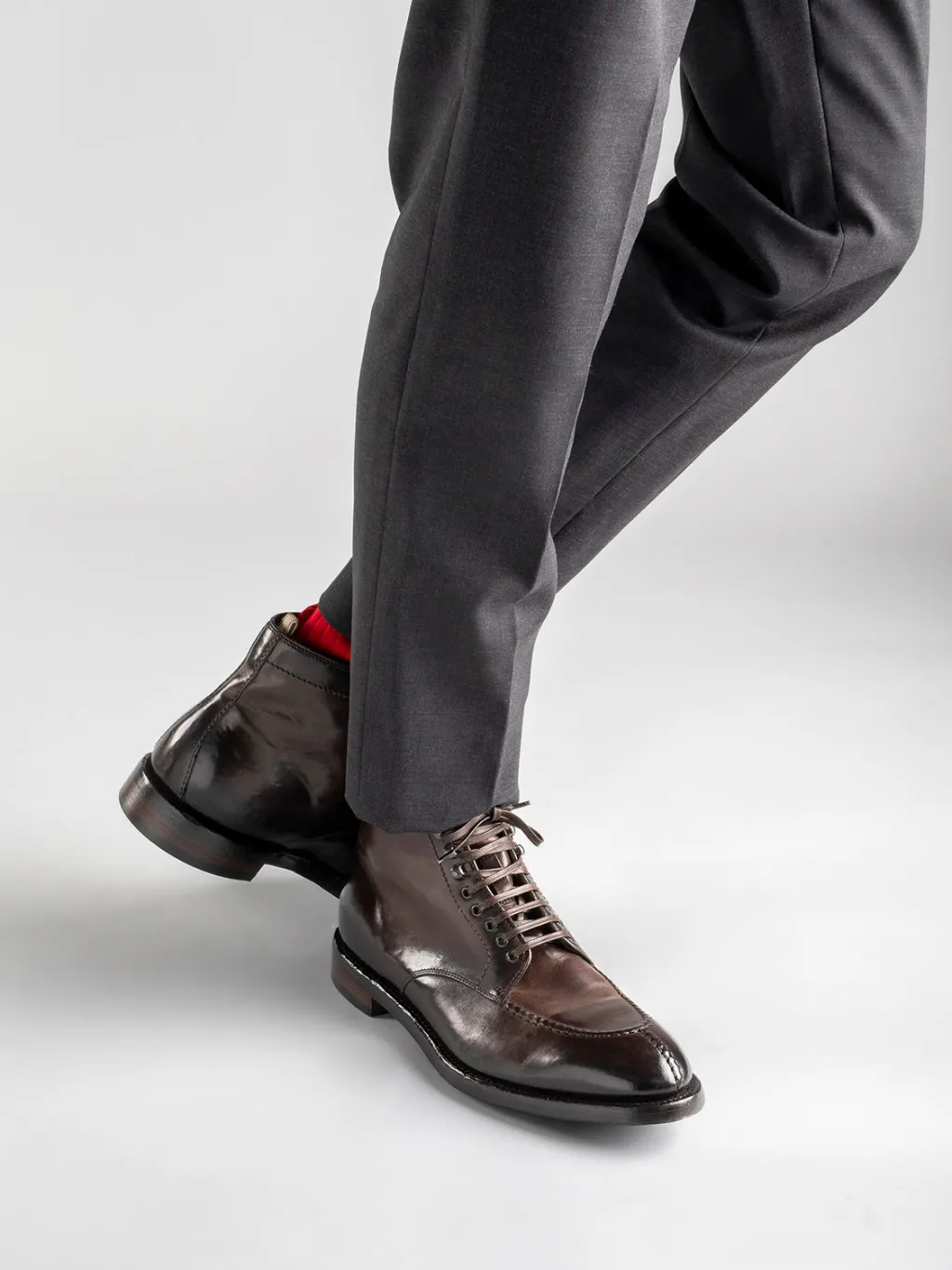 Officine Creative TEMPLE 006 - Brown Leather Ankle Boots