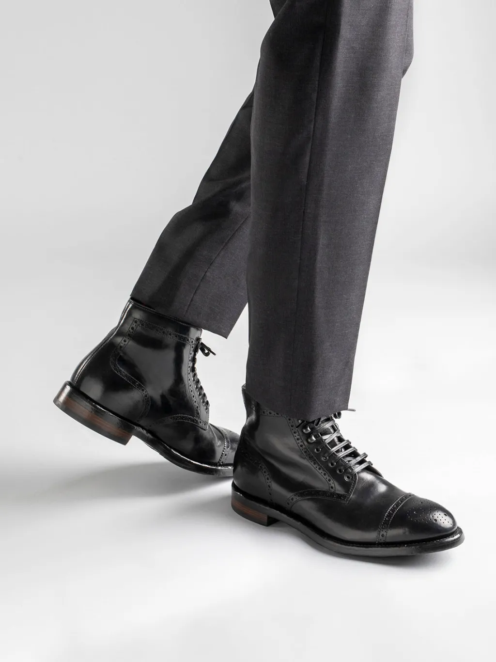 Officine Creative TEMPLE 004 - Brown Leather Ankle Boots
