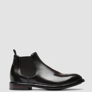 Officine Creative TEMPLE 008 - Brown Leather Chelsea Boots