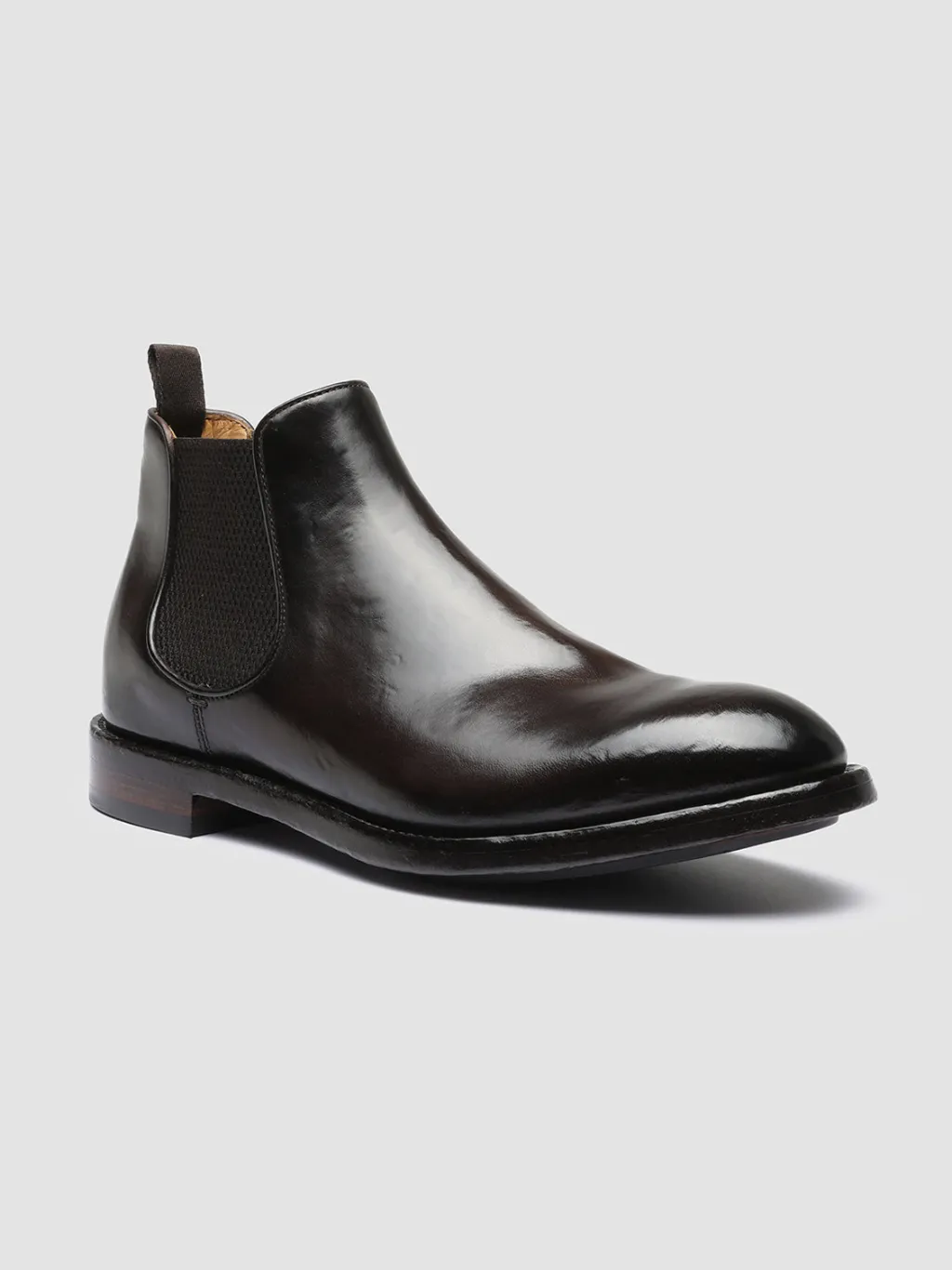 Officine Creative TEMPLE 008 - Brown Leather Chelsea Boots