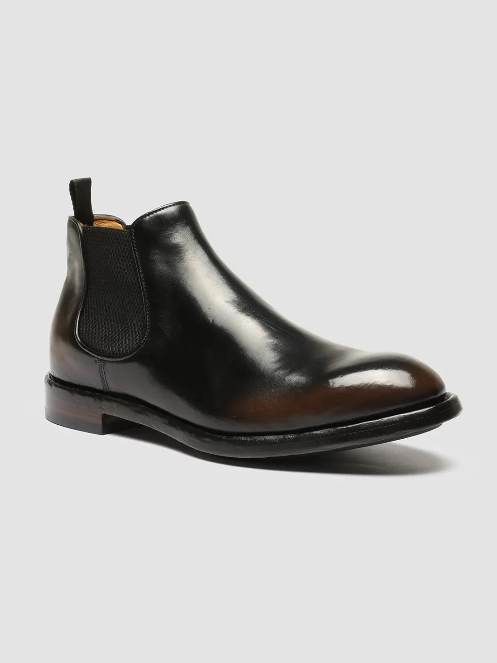 Officine Creative TEMPLE 008 - Brown Leather Chelsea Boots