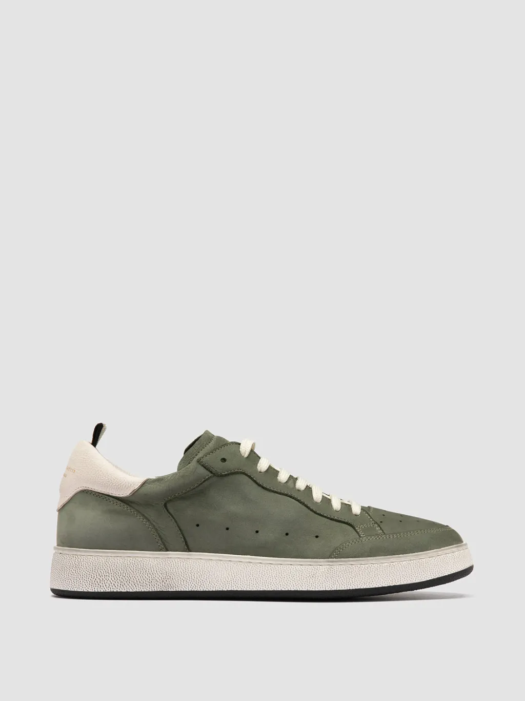 Officine Creative THE ANSWER 002 - Green Leather And Suede Low Top Sneakers