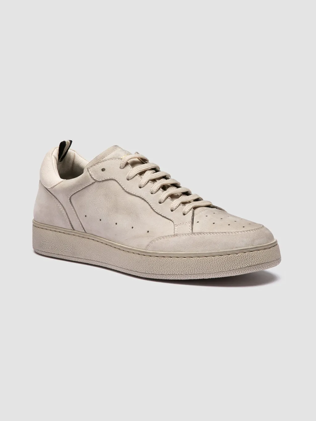 Officine Creative THE ANSWER 005 - Grey Leather And Suede Low Top Sneakers