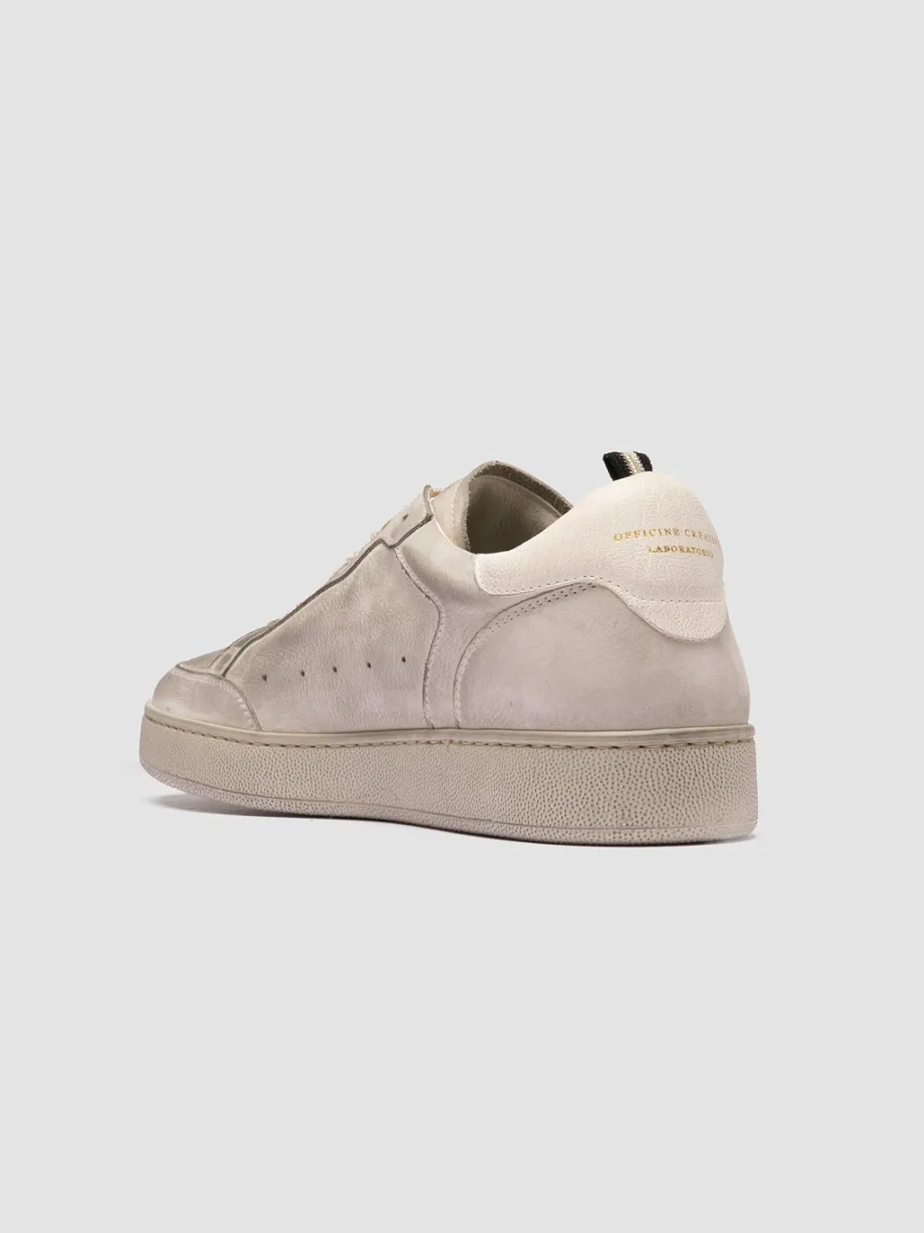 Officine Creative THE ANSWER 005 - Grey Leather And Suede Low Top Sneakers