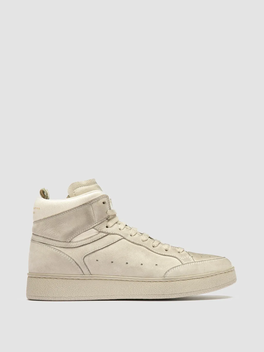 Women Officine Creative THE ANSWER 108 - Off White Nubuck High Top Sneakers
