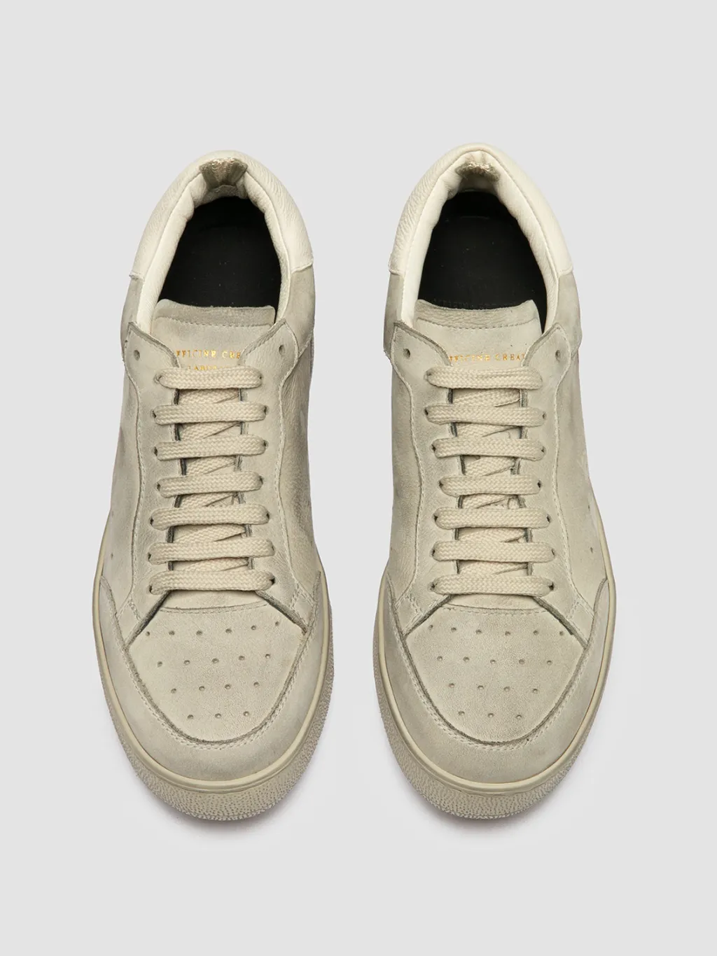 Women Officine Creative THE ANSWER 107 - Off White Nubuck Low Top Sneakers