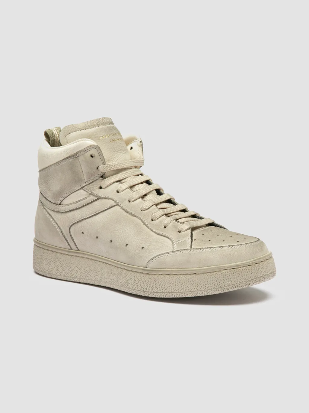 Women Officine Creative THE ANSWER 108 - Off White Nubuck High Top Sneakers