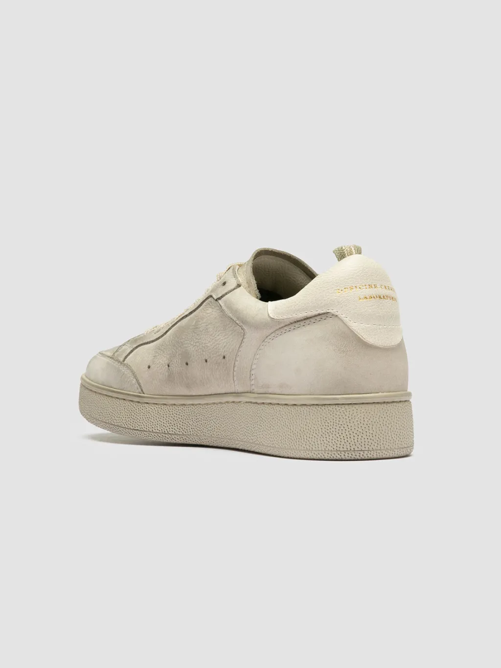 Women Officine Creative THE ANSWER 107 - Off White Nubuck Low Top Sneakers