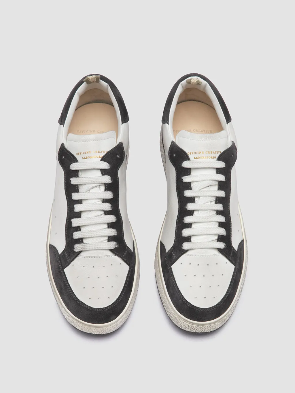 Officine Creative THE ANSWER 001 - Leather And Suede Low Top Sneakers