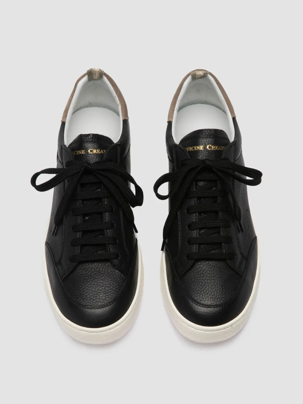 Officine Creative THE DIME 001 - Black Suede Low Top Sneakers