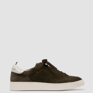 Officine Creative THE DIME 001 - Green Suede Low Top Sneakers