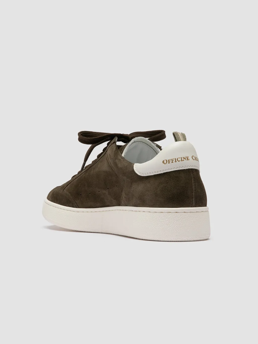 Officine Creative THE DIME 001 - Green Suede Low Top Sneakers