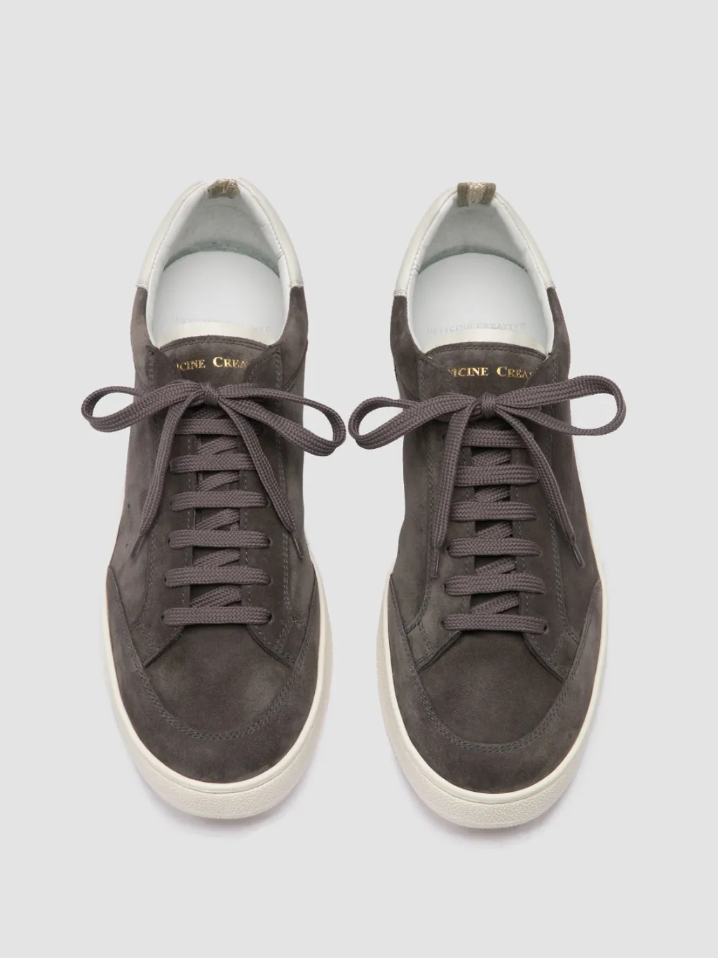 Officine Creative THE DIME 001 - Grey Suede Low Top Sneakers