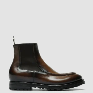 Officine Creative VAIL 017 - Brown Leather Chelsea Boots