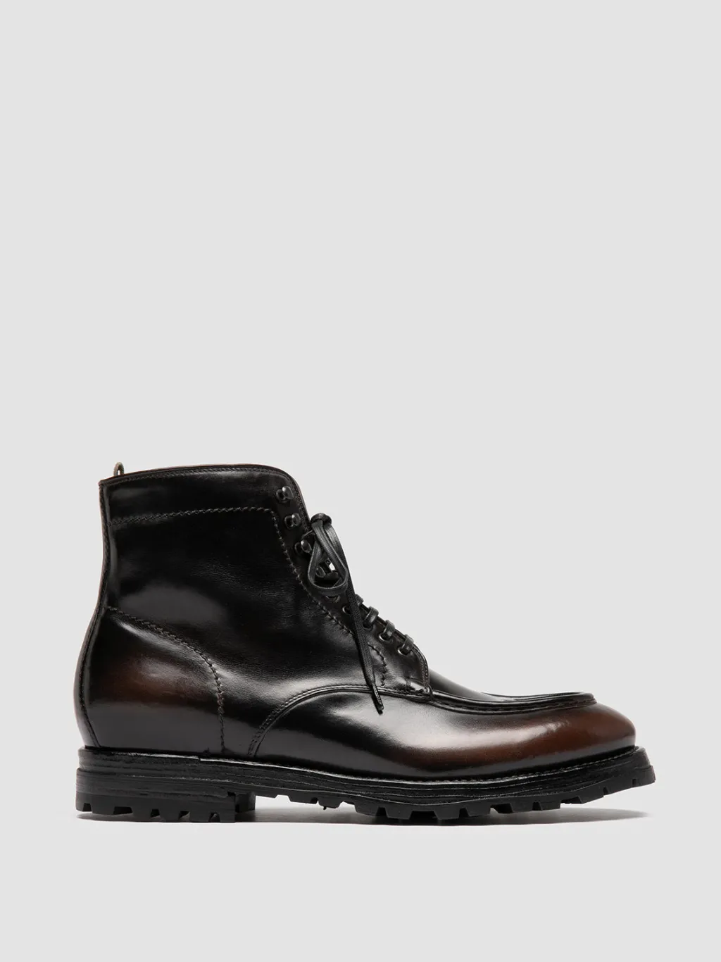 Officine Creative VAIL 010 - Brown Leather Lace Up Boots