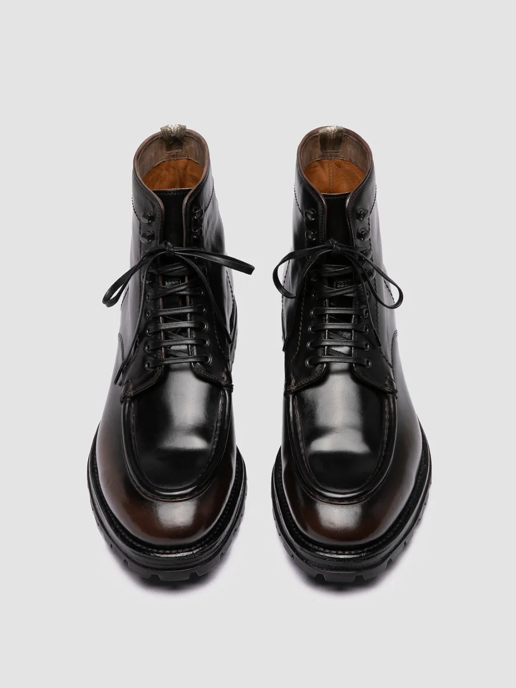 Officine Creative VAIL 010 - Brown Leather Lace Up Boots
