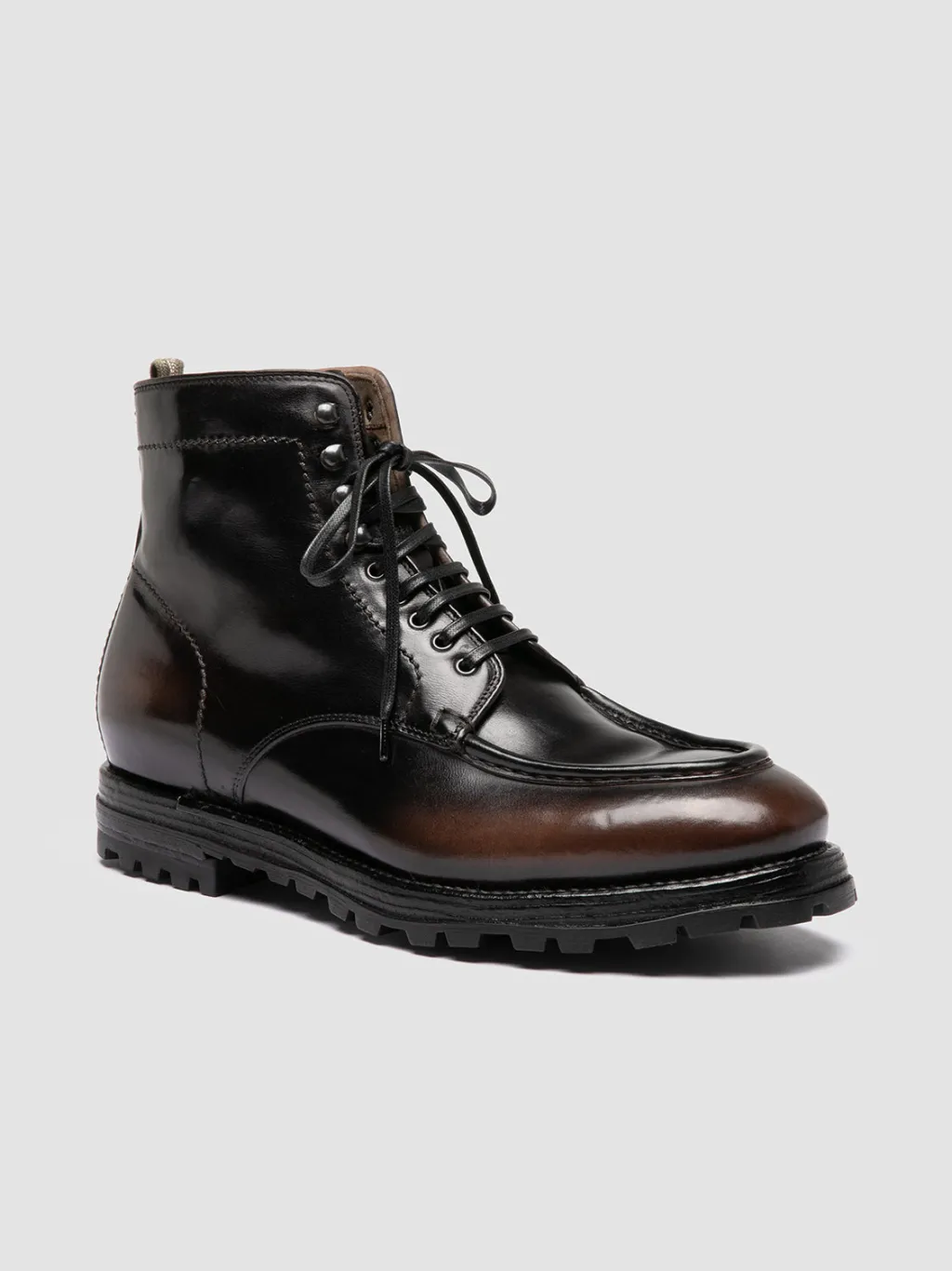 Officine Creative VAIL 010 - Brown Leather Lace Up Boots