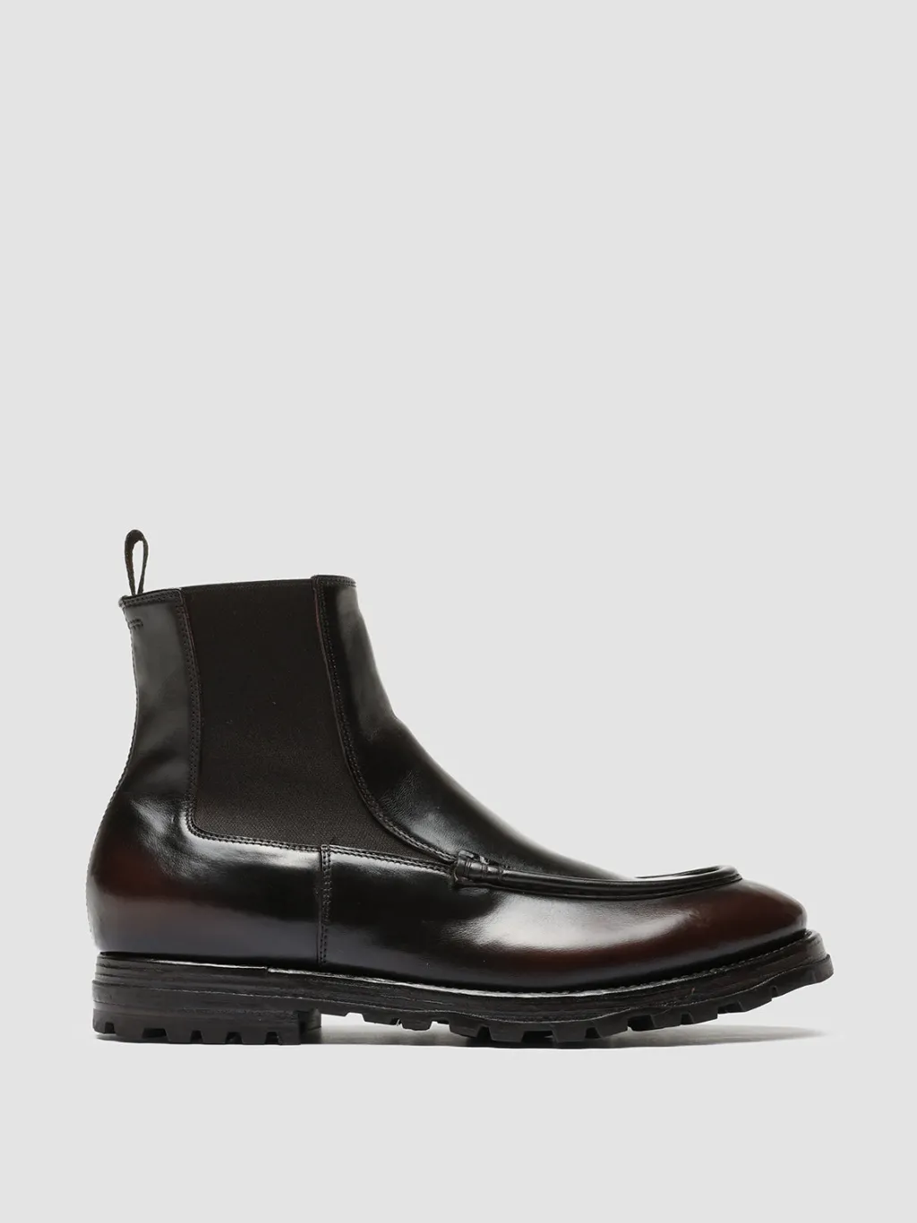 Officine Creative VAIL 017 - Burgundy Leather Chelsea Boots